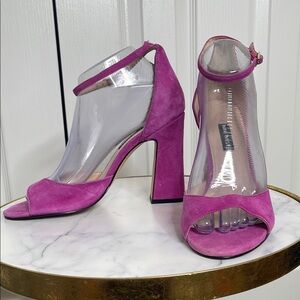 Nine West Gavyn Fuschia Suede Heels